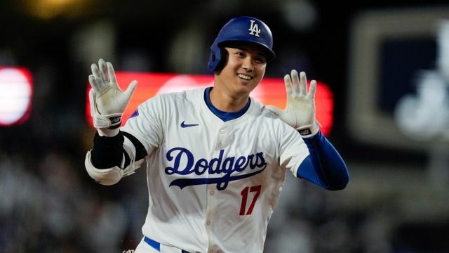 ホームランを放ったドジャース・大谷翔平選手（写真：AP/アフロ）