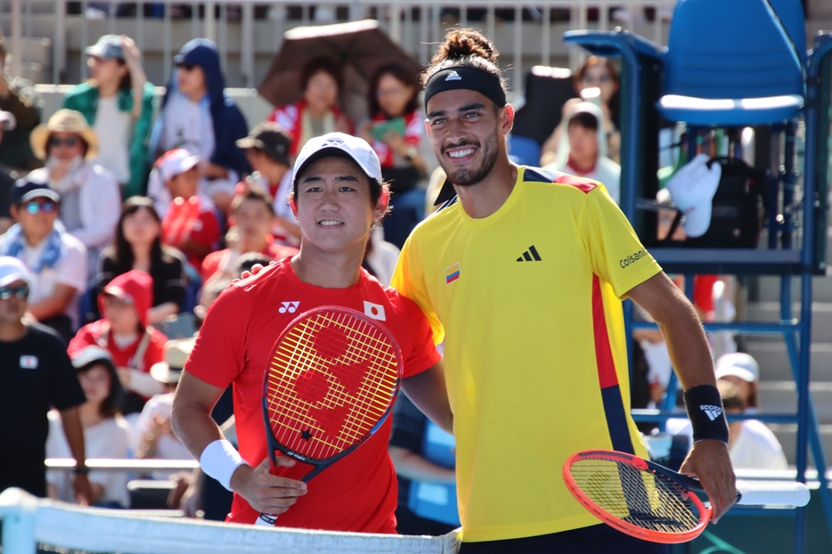 （左から）西岡良仁とアドリア・ソリアノ バレラ[画像/tennis365.net]