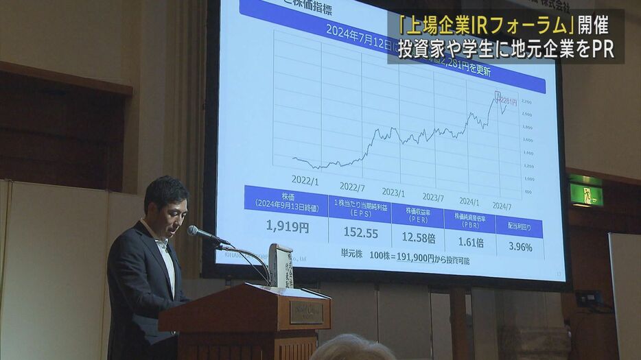 投資家に地元企業をPR