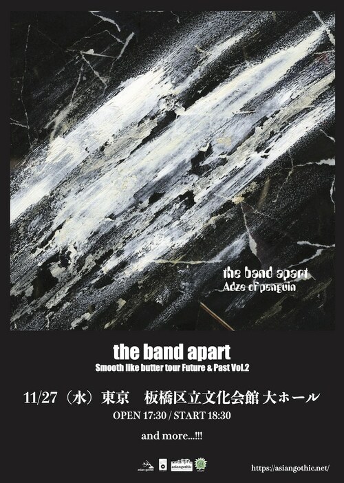 the band apart「Smooth like butter tour Future & Past Vol.2」フライヤー