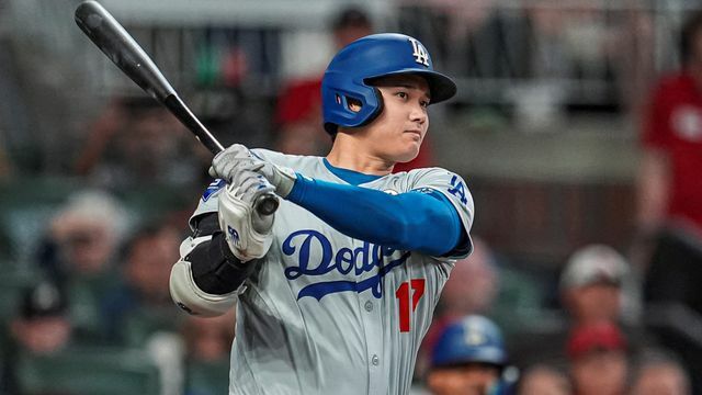 2本のタイムリー二塁打で2打点の活躍をみせた大谷翔平選手(写真：USA TODAY Sports/ロイター/アフロ)