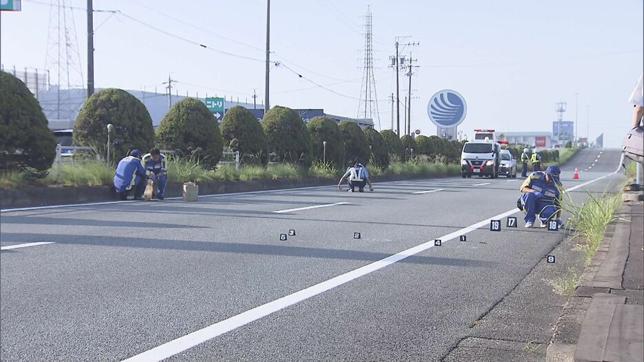 女性が倒れていた現場 三重県津市