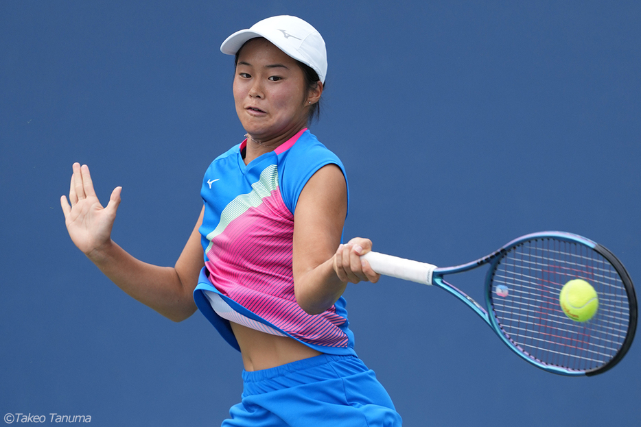 全米オープンジュニアの女子シングルス決勝に進んだ園部八奏（写真：田沼武男 Photo by Takeo Tanuma）