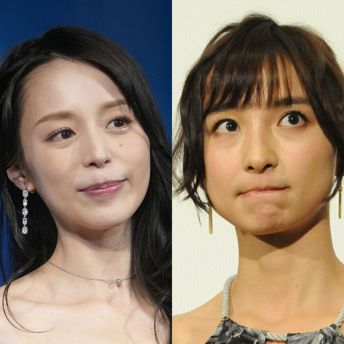 平野綾と篠田麻里子（左写真・時事通信）