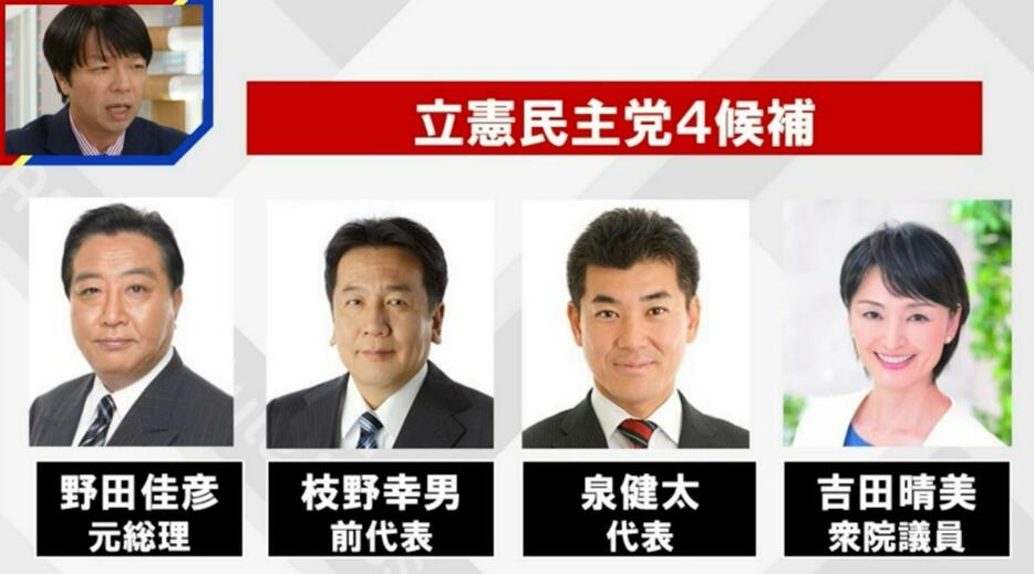 立憲民主党4候補