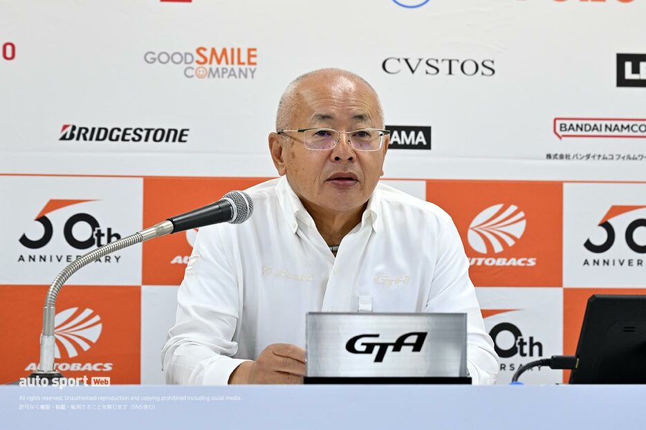 2024スーパーGT第6戦SUGO　GTA定例記者会見に臨んだ坂東正明代表