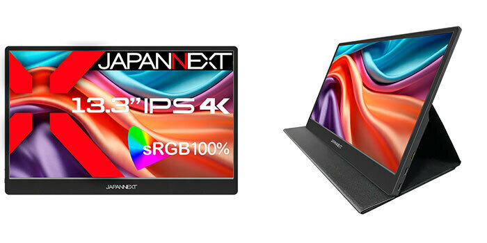 JAPANNEXT、13.3インチの4K対応IPSパネルを搭載したモバイルディスプレイを発売