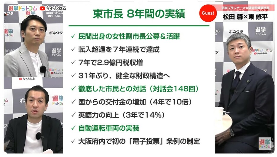 四條畷市長8年間の実績と総括