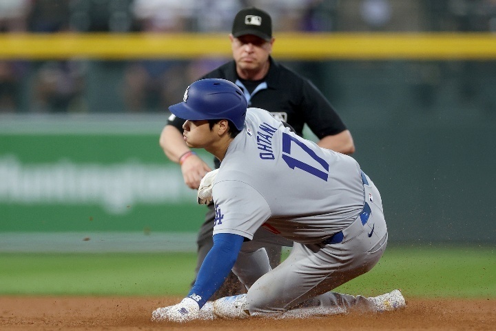 大谷は58盗塁を決め、シーズン成功率がMLB史上トップの数値を叩き出した。(C)Getty Images