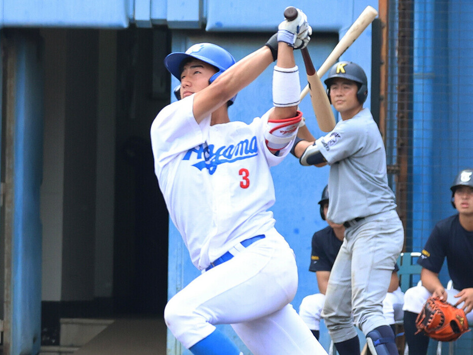 青山学院大のスラッガー・西川史礁　photo by Ohtomo Yoshiyuki