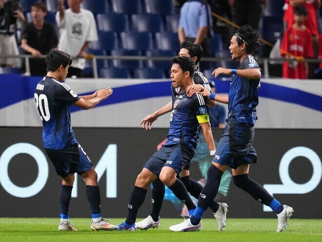 初戦の中国戦は７－０と大勝した日本。（C）SOCCER DIGEST