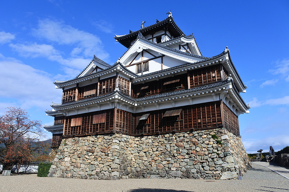 スポットの一つ、福知山城天守閣