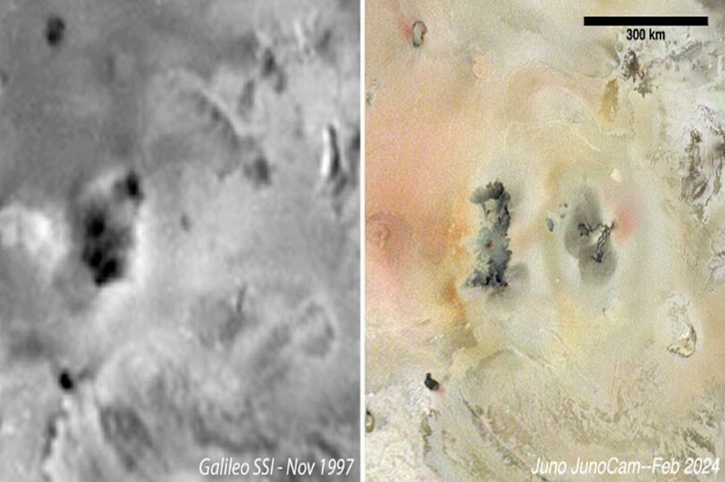 木星の衛星イオ。27年前には何もなかった場所に火山が出現