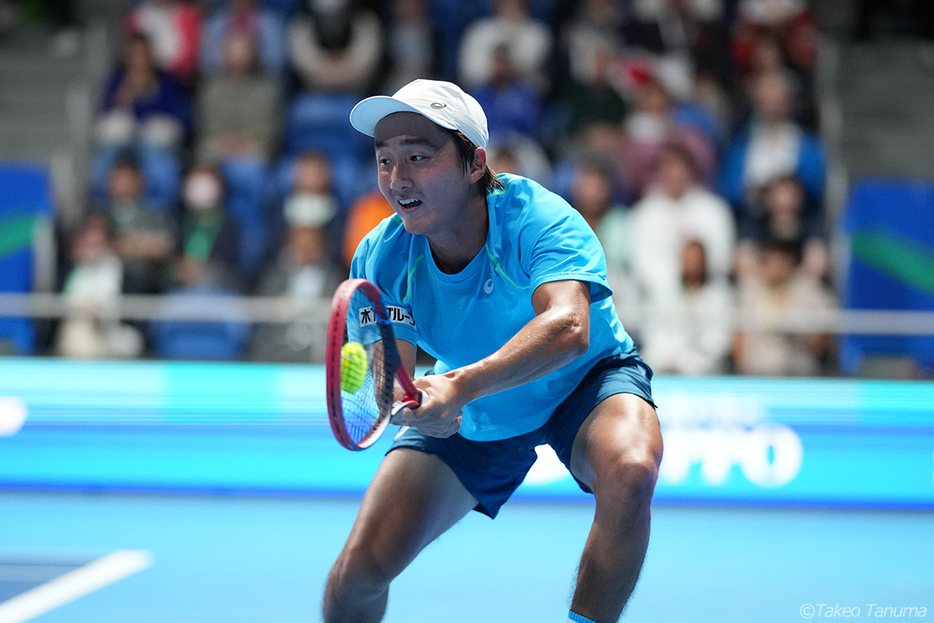 昨年4強の望月慎太郎は世界19位にストレートで敗れる（写真：田沼武男 Photo by Takeo Tanuma）