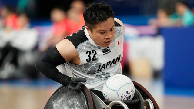 2024年パリパラリンピック 車いすラグビーで金メダルを獲得した橋本勝也選手（写真：SportsPressJP/アフロ）