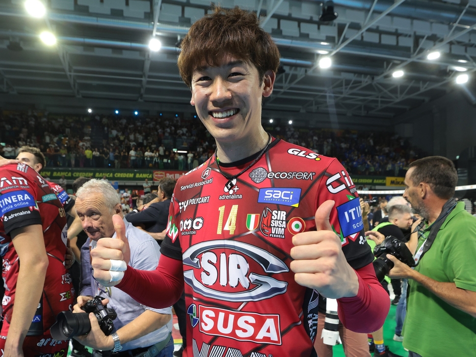 優勝に貢献した石川祐希【Photo：Lega Pallavolo Serie A】