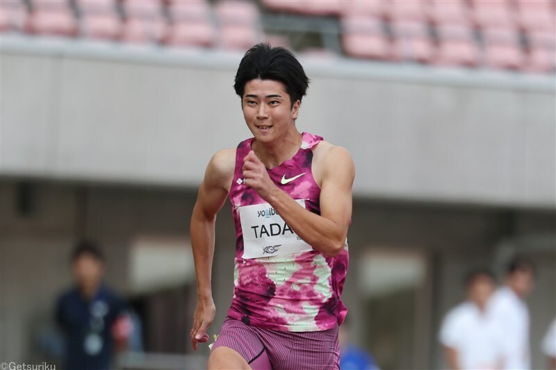 男子100m予選での多田修平（住友電工）