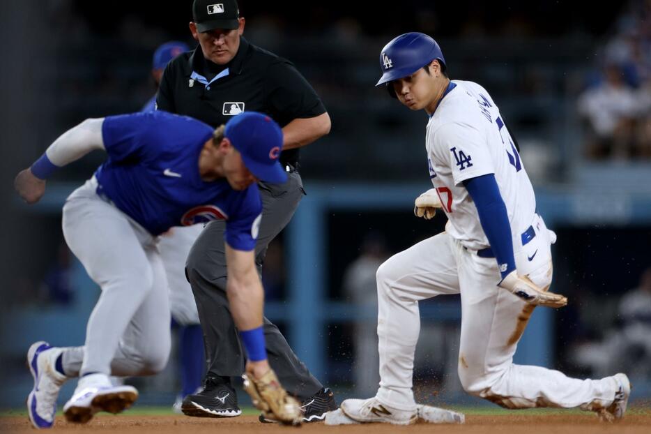 大谷が「46‐47」を達成。残り18試合で「50‐50」なるか(C)Getty Images