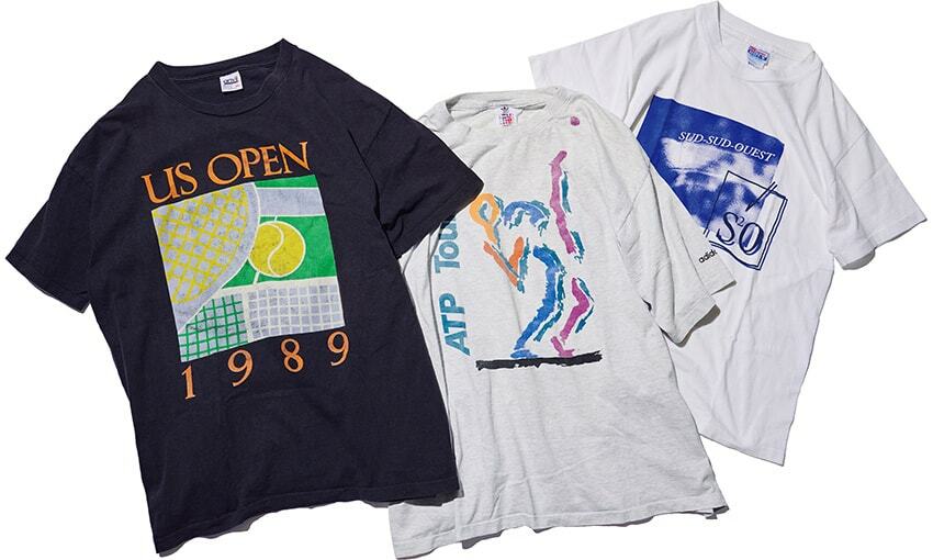 古着のTシャツ。左からUSオープン、ATPツアー、S2Oのヴィンテージ。昔着ていた大きめのサイズ感が好み。