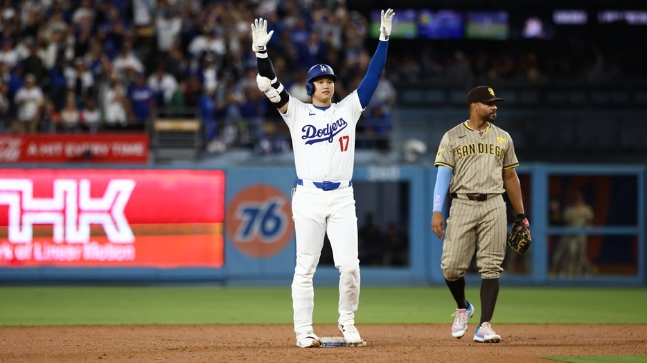 2度の勝ち越し打で勝利に貢献したドジャースの大谷翔平（MLB Advanced Media）