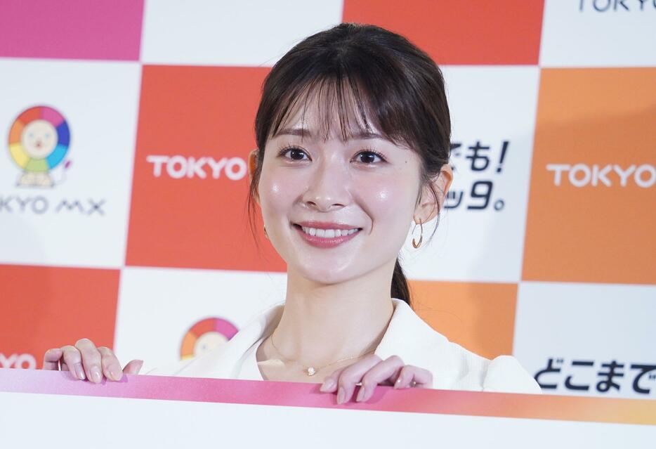 TOKYO MXの10月期改編発表会に登場した山本里菜さん