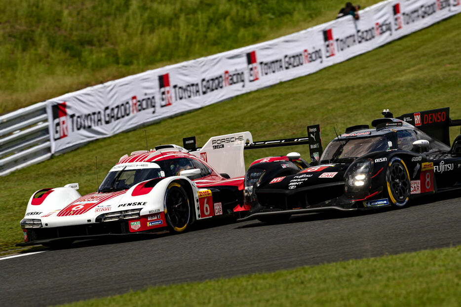 6号車ポルシェ963と8号車トヨタGR010ハイブリッド　2024年WEC第7戦富士