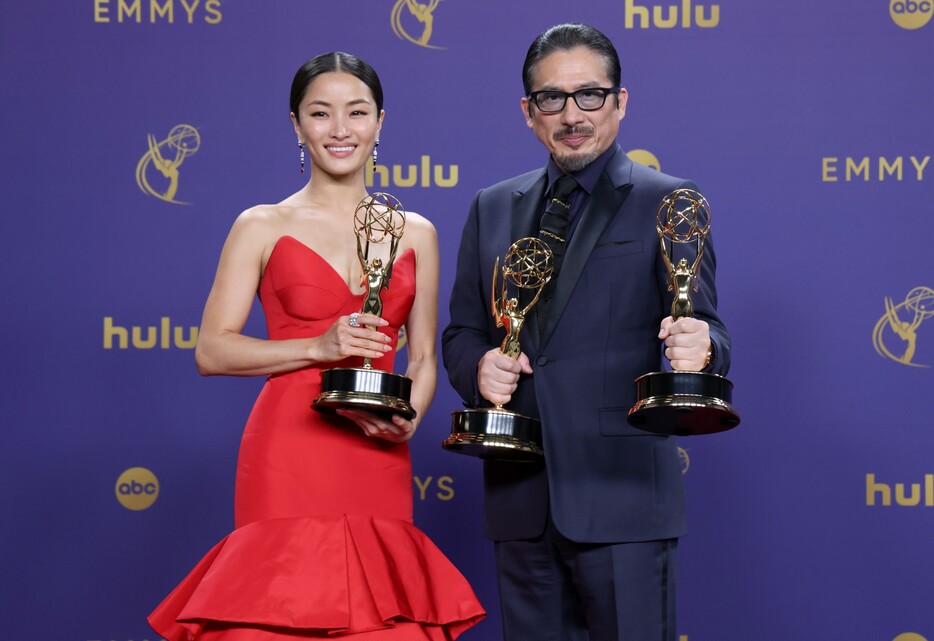 エミー賞授賞式直後の真田広之＆アンナ・サワイ - Kevin Mazur / Getty Images