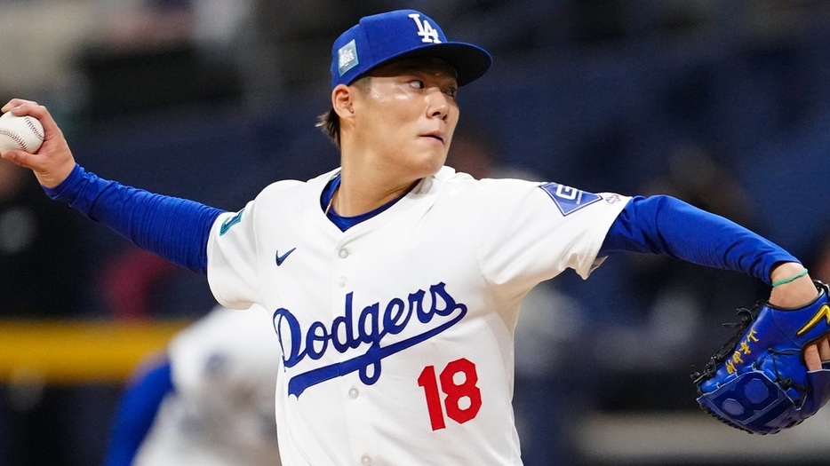 復帰登板が決まったドジャースの山本由伸（MLB Advanced Media）