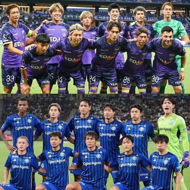 広島（上）と町田（下）のスタメンが発表された。(C)SOCCER DIGEST