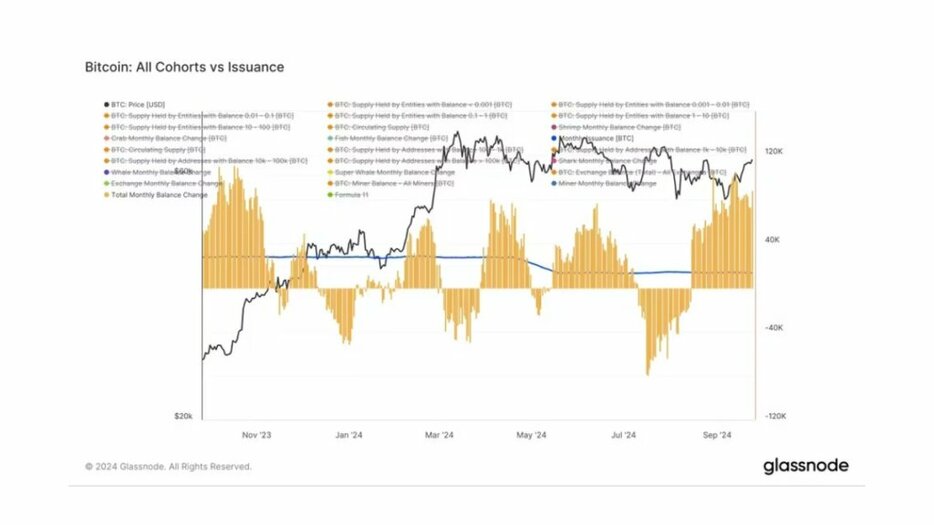 個人投資家による蓄積と取引所からの流出、ビットコイン市場の楽観論を促進