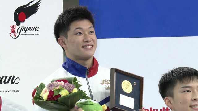 2位に99点差をつけ日本選手権を優勝した飛び込み・玉井陸斗選手