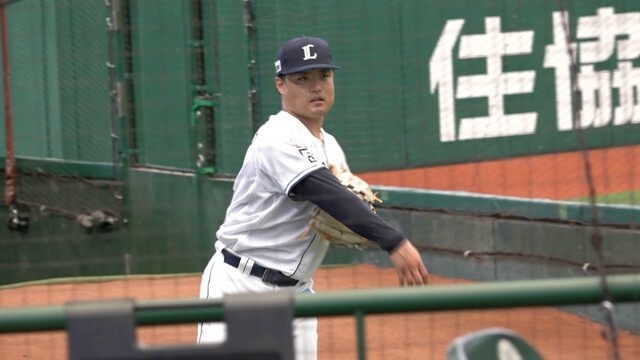 前日11日に投球練習に臨んだ西武・松本航投手