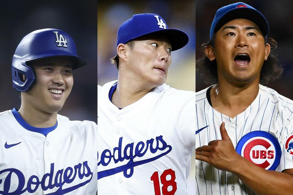 ドジャースタジアムに3人の日本人選手が顔を合わせた(C)Getty Images