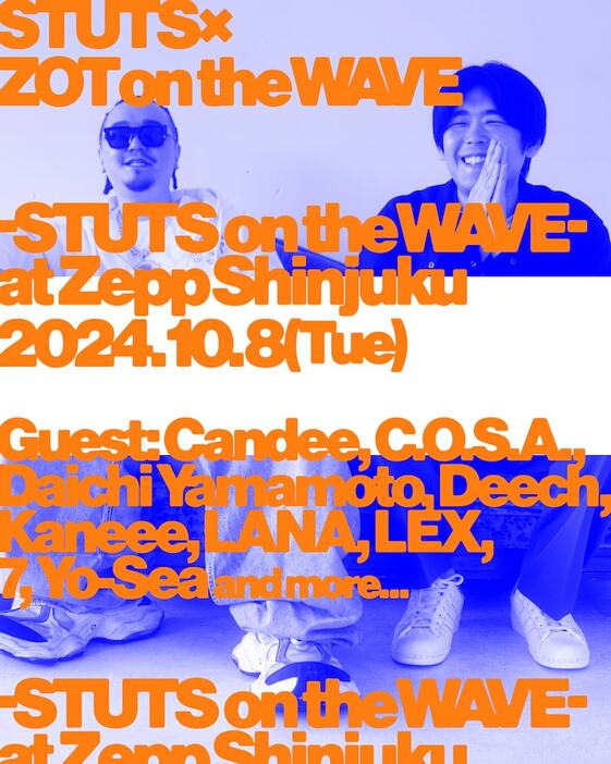 「STUTS × ZOT on the WAVE -STUTS on the WAVE- at Zepp Shinjuku」フライヤー