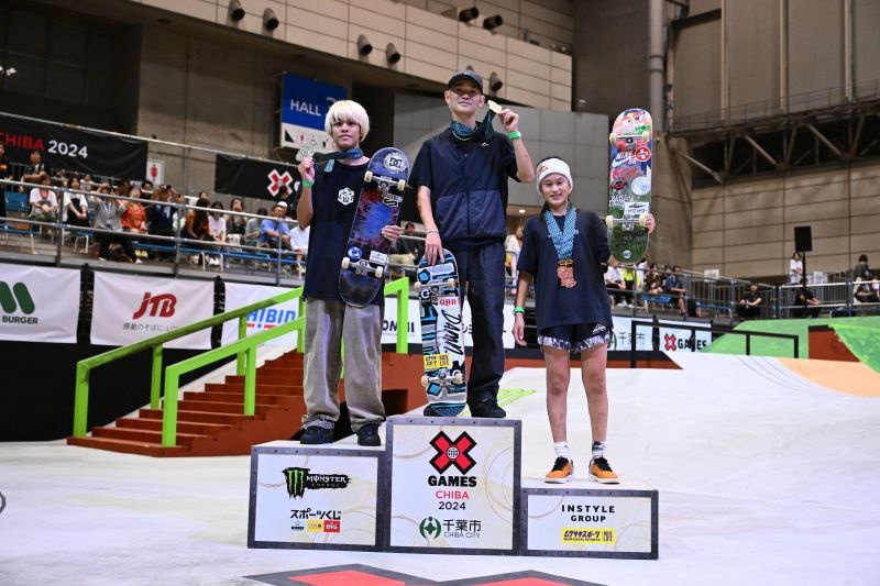 スケートボード男子ストリート決勝は白井空良さん、根附海龍さん、小野寺吟雲さんが1位、2位、3位とメダルを独占