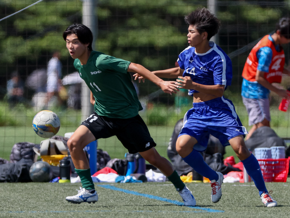 昌平高MF田島鳳人(1年=FC LAVIDA出身)は攻守で活躍し、快勝に貢献(Kaoru WATANABE/GEKISAKA)