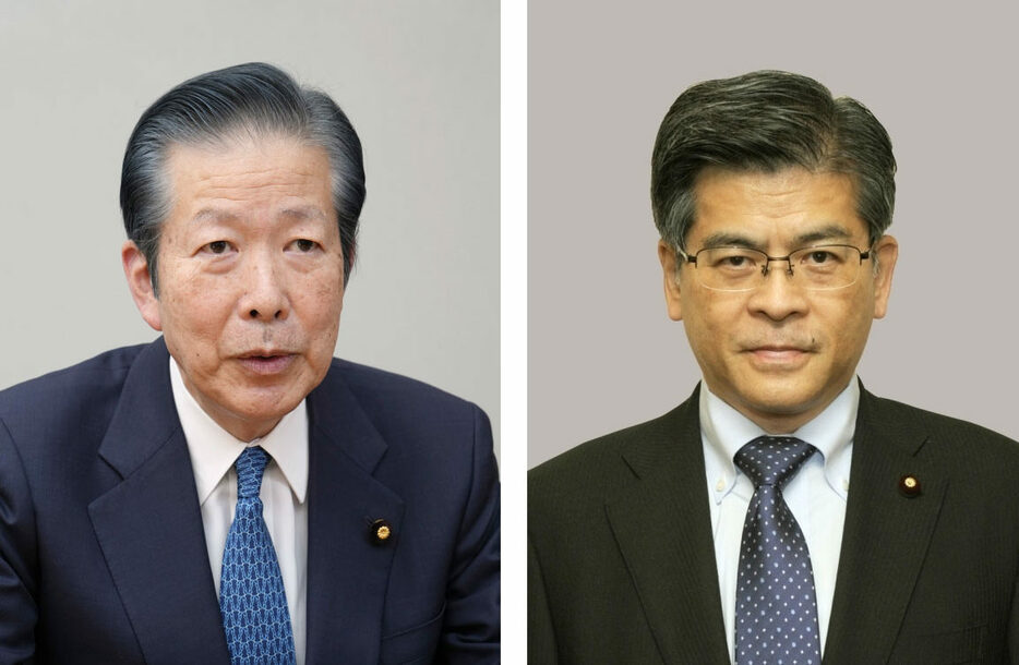 公明党の山口那津男代表、石井啓一幹事長　