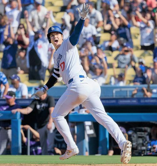 ９月22日にチームのサヨナラを呼び込む53号同点本塁打を放った大谷。ポストシーズンを前に打撃は絶好調