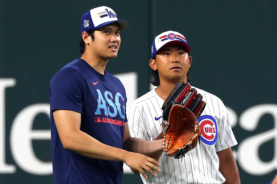 大谷と今永の試合前のワンシーンに米メディアも注目した。写真はオールスターでのもの(C)Getty Images