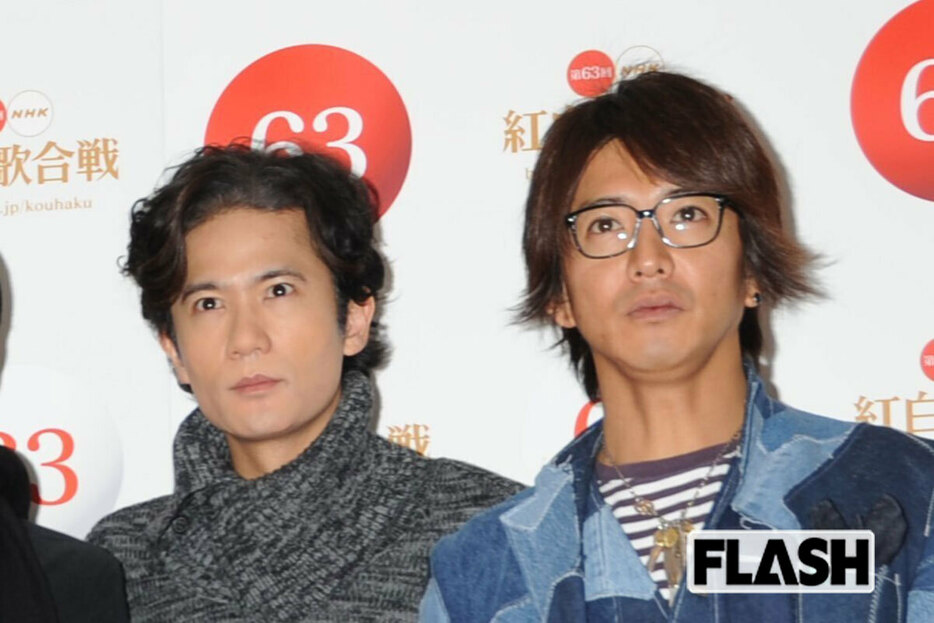 エンドロールで登場した木村拓哉（右）と、それを見て驚いた稲垣吾郎