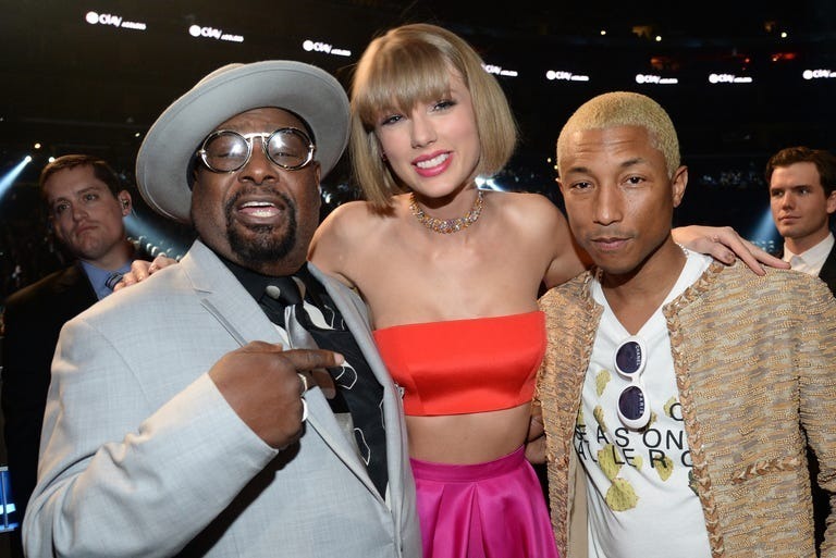 Getty Images ジョージ・クリントン（George Clinton）、テイラー・スウィフト（Taylor Swift）、ファレル・ウィリアムス（Pharrell Williams）