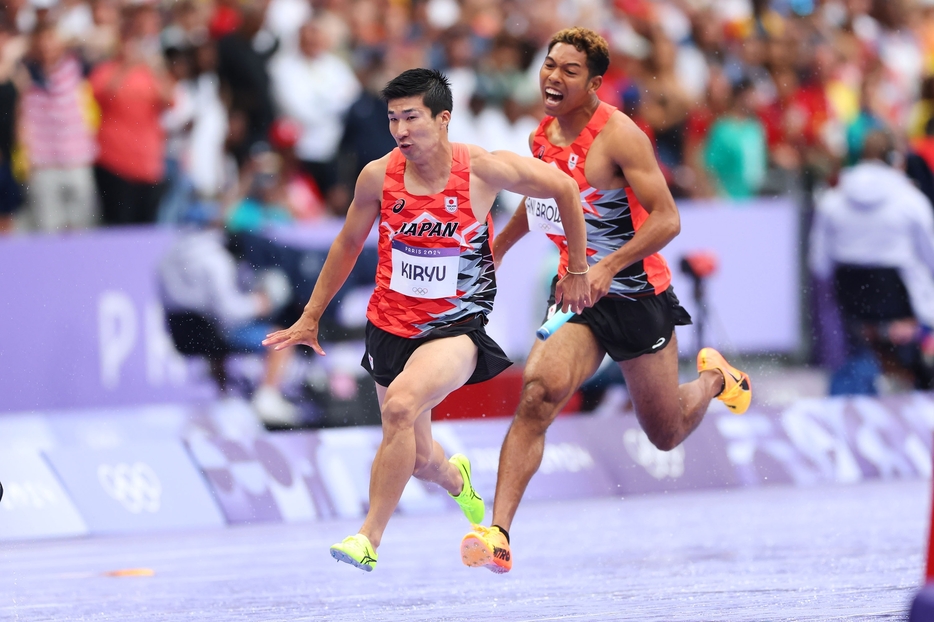 撮影／文章：長田洋平（2024年8月9日 パリ五輪 陸上 男子4×100mリレー決勝）