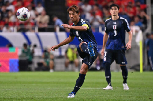 2得点を決めた守田英正（写真は中国戦）[写真]＝Getty Images