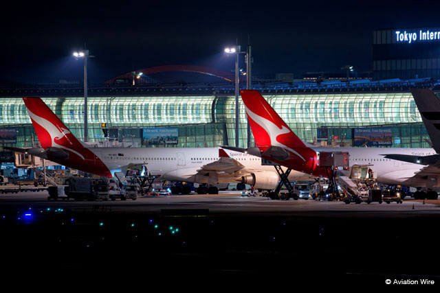 1枠分を再配分する羽田空港の豪州路線＝22年12月1日 PHOTO: Tadayuki YOSHIKAWA/Aviation Wire