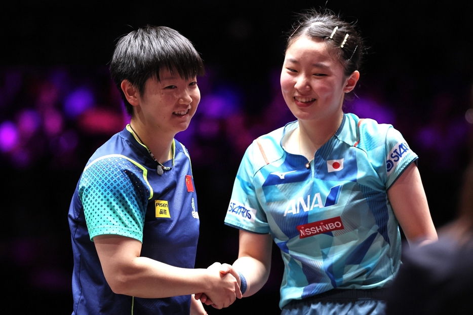 孫と張本の関係は良好。先日のパリ五輪でも交流が見られた(C)Getty Images