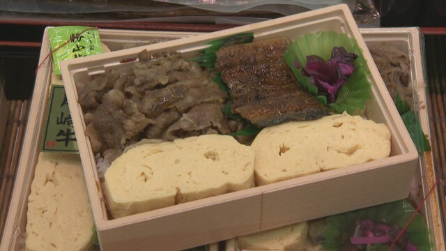 大徳寺さいき家　尾崎牛・鰻・だし巻き弁当（2376円）