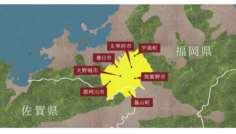 「西の都」に関係する7市町 (古代日本の「西の都」のサイトより)