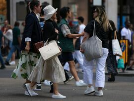 Shoppers in central London. Photographer: Hollie Adams/Bloomberg