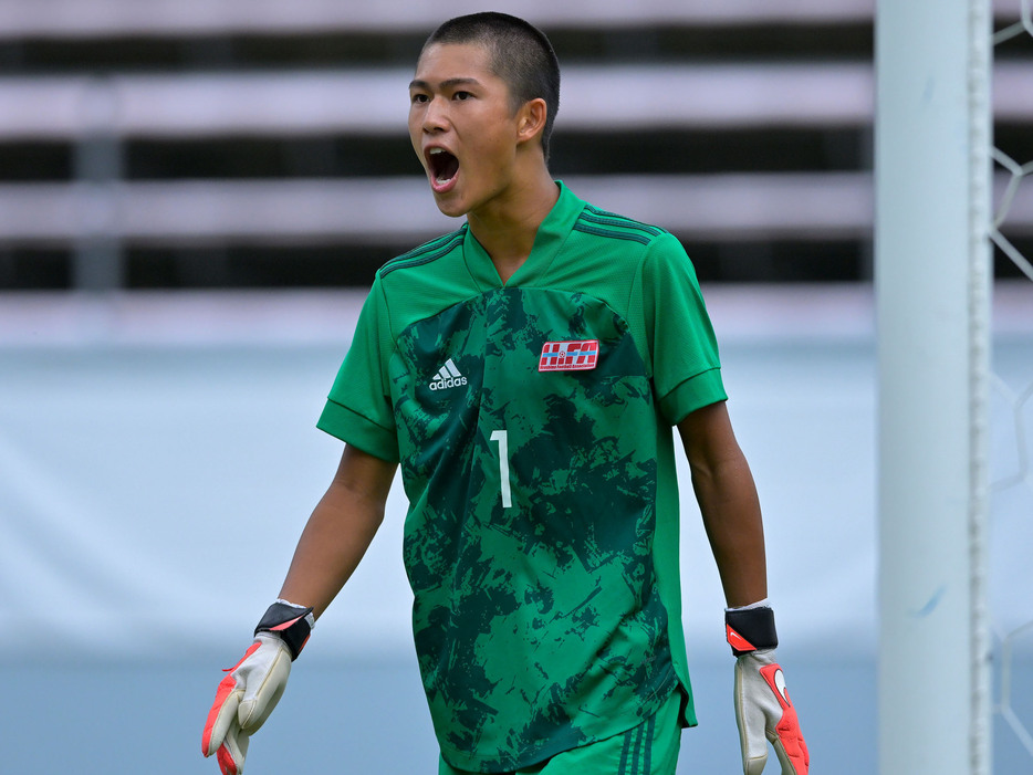 広島県GK山田真叶(サンフレッチェ広島ユース、1年=サンフレッチェ広島ジュニアユース出身)(Koki NAGAHAMA/GEKISAKA)