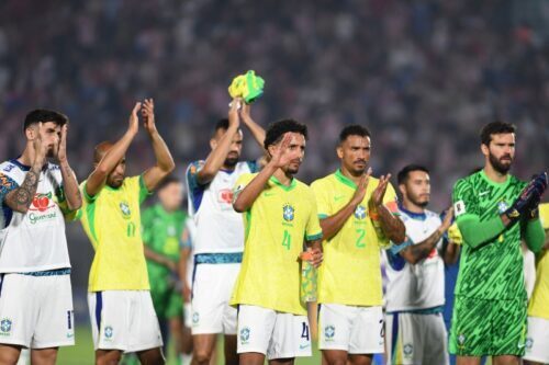 パラグアイ代表に敗れたブラジル代表 [写真]=Getty Images